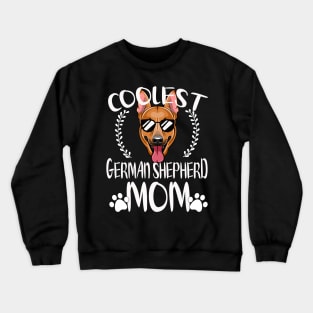 Glasses Coolest German Shepherd Dog Mom Crewneck Sweatshirt